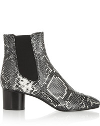 Isabel Marant Dan Snake Effect Leather Ankle Boots