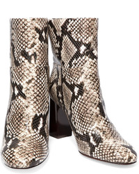 Tory Burch Devon Snake Effect Leather Ankle Boots