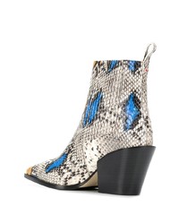 Aeyde Kate Snakeskin Print Boots