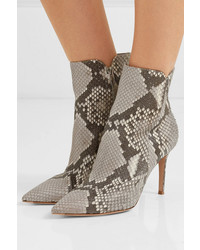 Gianvito Rossi Levy 85 Python Ankle Boots