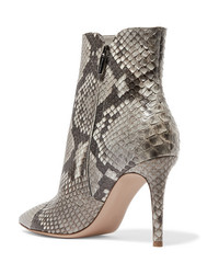 Gianvito Rossi Levy 85 Python Ankle Boots