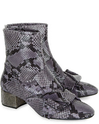 No.21 No21 Grigio Snake Diamante Heel Boots