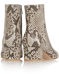 Gianvito Rossi Python Ankle Boots Snake Print