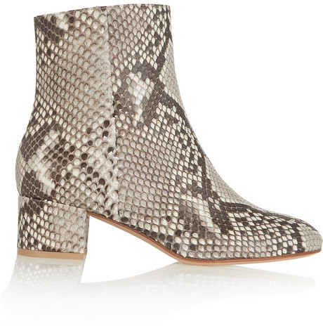 Gianvito Rossi Python Ankle Boots Snake 