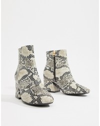 ASOS DESIGN Roma Ankle Boots In Snake