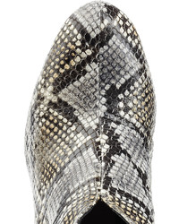 Diane von Furstenberg Snake Embossed Leather Ankle Boots