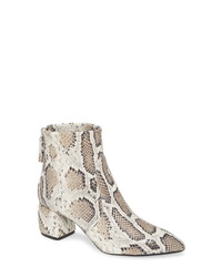 AGL Snake Print Stretch Leather Bootie