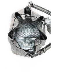 Rochas Snake Embossed Drawstring Bag