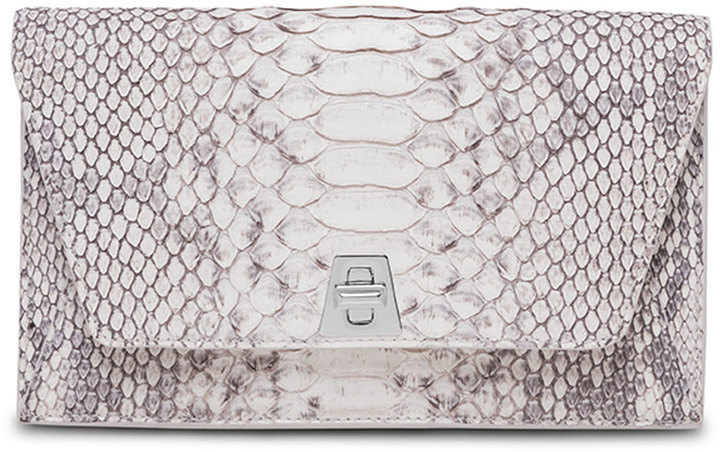 grey envelope clutch bag