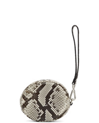 Alexander Wang Black And White Snake Halo Wristlet Pouch
