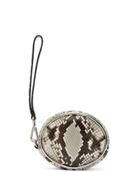 Alexander Wang Black And White Snake Halo Wristlet Pouch