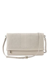 GiGi New York Carly Python Embossed Leather Convertible Clutch
