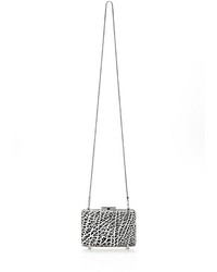 Alexander Wang Chastity Minaudiere In Light Concrete With Rhodium