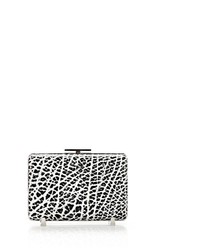 Alexander Wang Chastity Minaudiere In Light Concrete With Rhodium