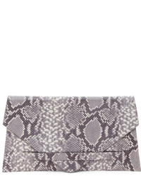Made In Italy Python Leather Envelope Clutch
