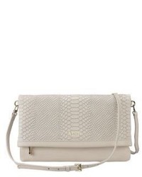 GiGi New York Personalized Carly Python Embossed Leather Convertible Clutch