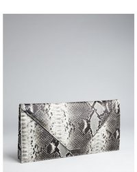 Wyatt Red Snake Printed And Embossed Faux Leather Envelope Clutch