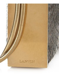 Lanvin Reptile Effect Leather Clutch