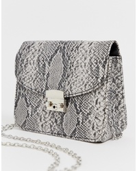 French Connection Snakeskin Bag With Chain
