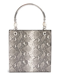 Grey Snake Leather Handbag
