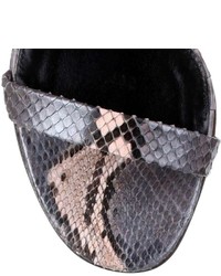Alexander McQueen Grey Pink Python Sandal