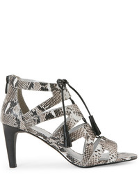 Tahari Snake Embossed Lucky Cut Out High Heel Sandals