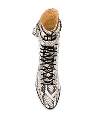 Alexandre Birman Snake Effect Ankle Boots