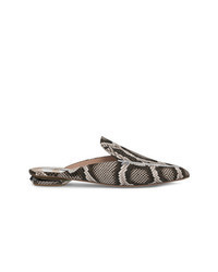 Grey Snake Leather Loafers