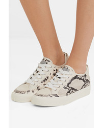 Rag & Bone Army Med Snake Effect Leather Sneakers