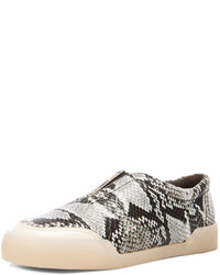 3.1 Phillip Lim Morgan Python Print Low Top Leather Sneakers