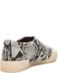 3.1 Phillip Lim Morgan Python Print Low Top Leather Sneakers