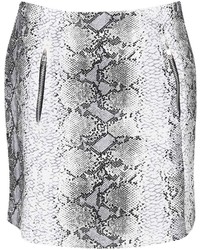 Boohoo Lily Python Print Zip Detail Pelmet Mini Skirt