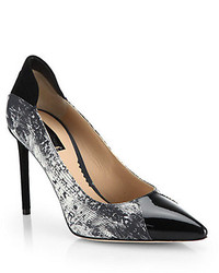 Reed Krakoff Academy Snake Print Leather Pumps