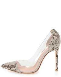 Gianvito Rossi Clearsnake Print Pump Dust