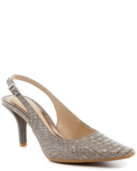 Calvin Klein Day Snake Embossed Slingback Pointed Toe Pumps