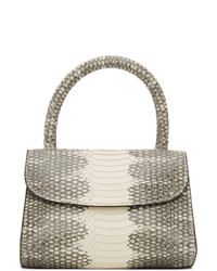 By Far White And Grey Snake Mini Bag