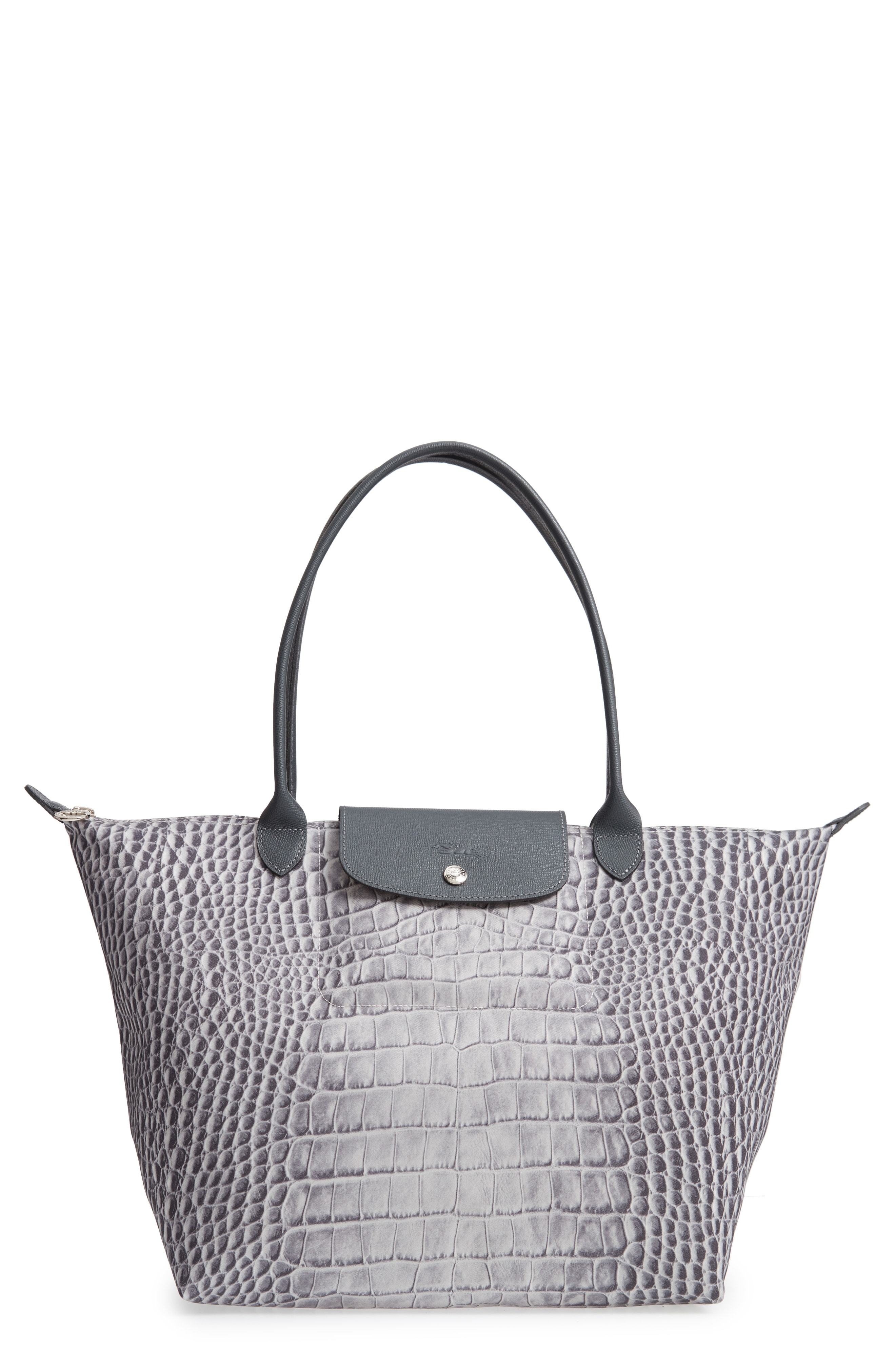 Longchamp le pliage bag Size L. Color Gray