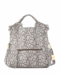 Foley + Corinna Mid City Snake Embossed Leather Tote Bag Misty Viper