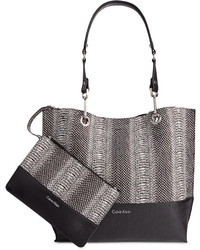 Calvin Klein Pouch And Reversible Snake Print Tote