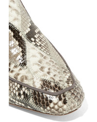 Alexandre Birman Python Loafers Gray