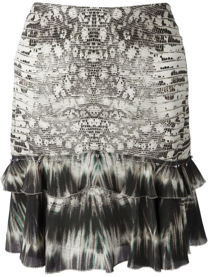 Roberto Cavalli Python Print Skirt, $852 | farfetch.com | Lookastic