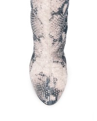 Stuart Weitzman Snake Print Over The Knee Boots