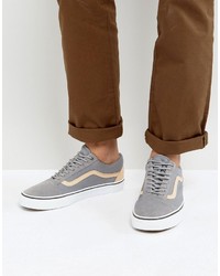 Vans Old Skool Coated Canvas Sneakers In Gray Va38g1mn6