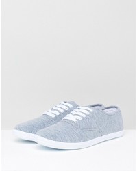 Asos Oxford Sneakers In Gray Marl
