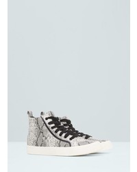 Mango Outlet Snake Effect Sneakers
