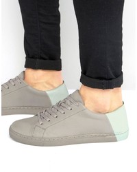 Asos Sneakers In Gray With Contrast Heel