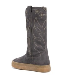 Golden Goose Deluxe Brand Embroidered Mid Calf Boots
