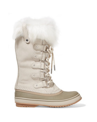 Sorel Joan Of Arctic Faux Med Waterproof Suede And Rubber Boots