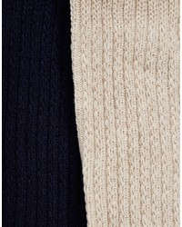 Asos Brand Socks 2 Pack With Fluffy Yarn