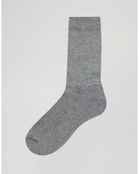 Asos Design Tube Style Socks In Gray Marl 3 Pack